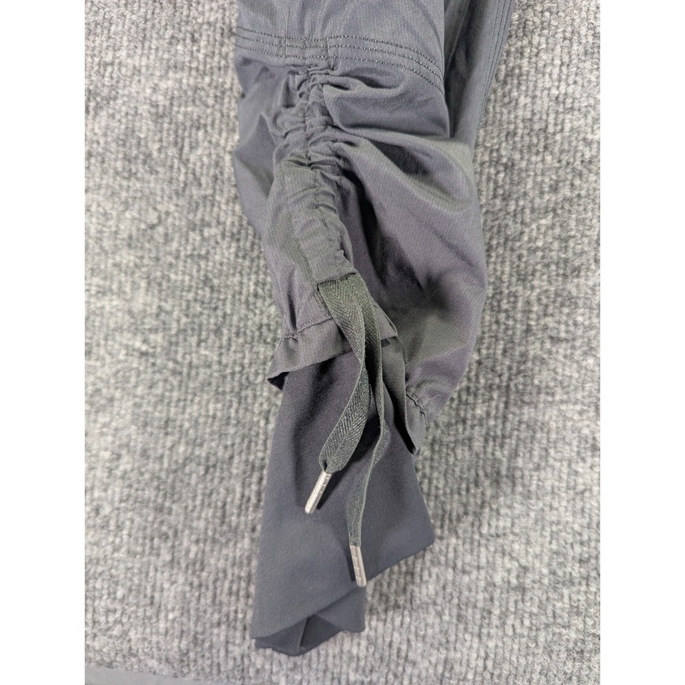 Lululemon Dance Studio Crop Pants Gray Ruched Joggers Size 8 Drawstring Pockets - Picture 4 of 6